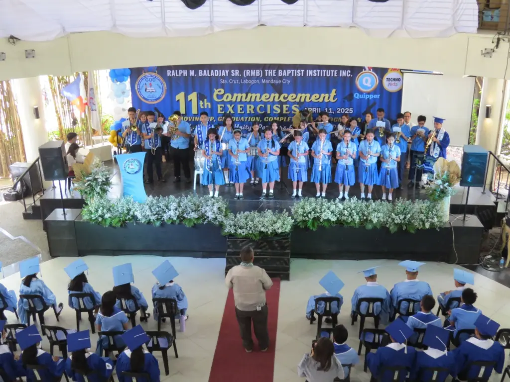 students in our private christian school in mandaue city during graduation